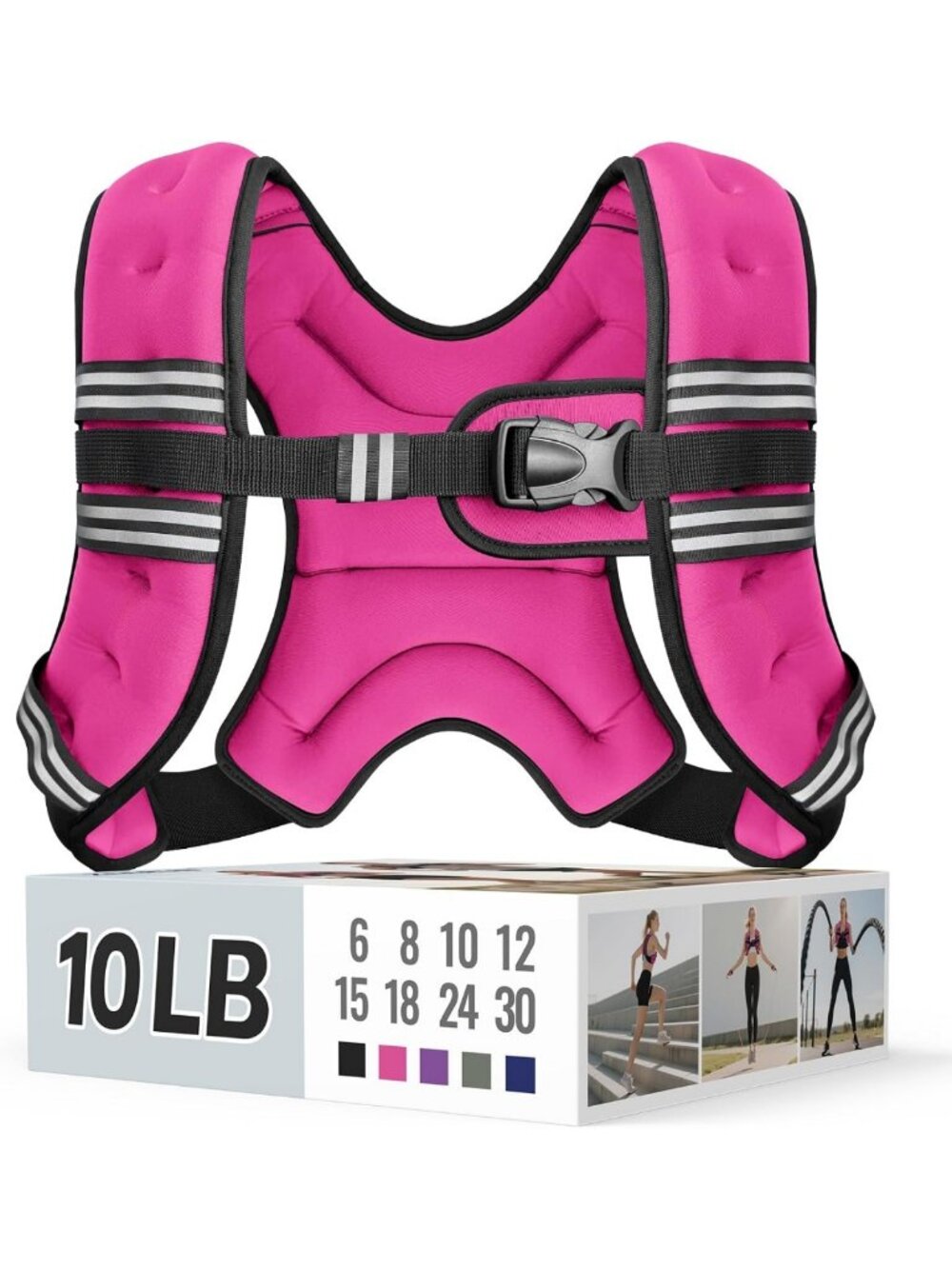 Adjustable Weighted Vest for Men & Women - 6 to 30LB Fitness Training Gear